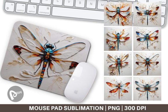 3D Dragonfly Mouse Pad: Art Meets Desk Comfort