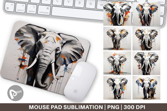 3D Elephant Painting Mouse Pad – Art Meets Desk Function