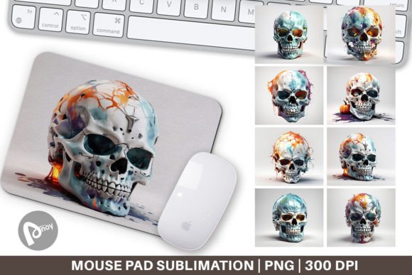 3D Skull Halloween Sublimation Design