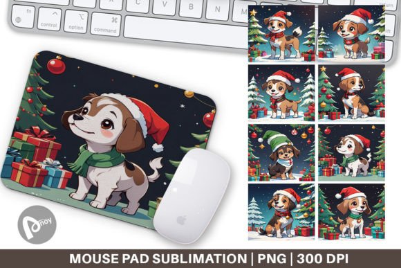 A Joyful Workspace Upgrade: The Christmas Dog Sublimation Mouse Pad