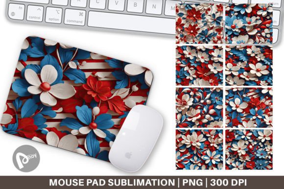 Celebrating Independence Day in Style: The Mouse Pad 3D Flower 4th of July as a Desktop Statement