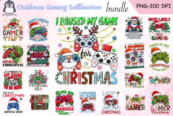 Christmas Gaming Sublimation Bundle: Designs for the Gamer Who Loves the Holidays