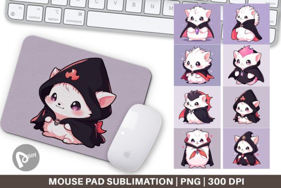 Cute Hedgehog Halloween Mouse Pad for Desk Style