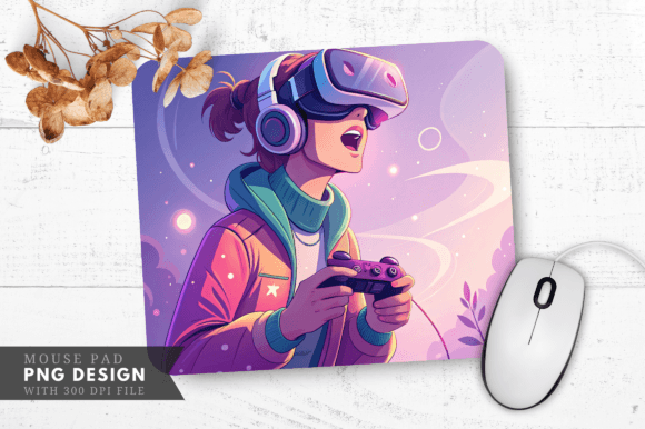 Elevating Creative Projects with Gaming Adventure a Colorful Mouse Pad: A High-Resolution Asset for Modern Designers