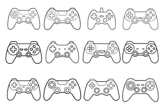 Game Controller Vector Silhouette Bundle for Crafters