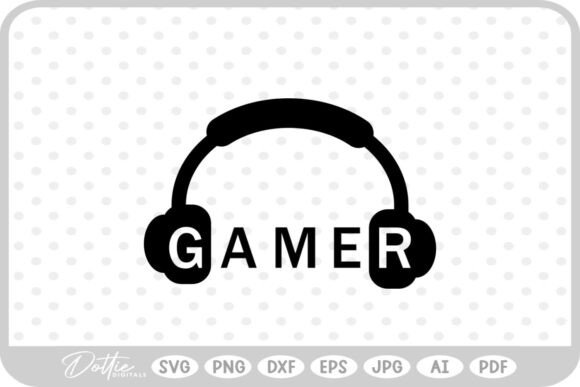Gamer Gaming Video Headset SVG PNG DXF: A Versatile Cutting File Collection for Creative Projects