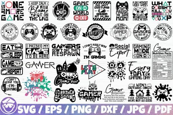 Gaming Funny Gamer X35 Quotes BUNDLE: Evaluating This Multi-Format Design Resource for Your Next Project