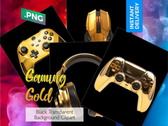 Gaming Gold Sublimation PNG Clipart: A Practical Resource for Small-Scale Production
