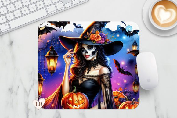 Halloween Mouse Pad: Evaluating the Witch Mousepad PNG Digital Design