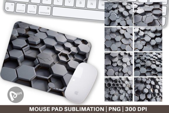 Hexagonal Grid Mouse Pad for Creative Workspaces