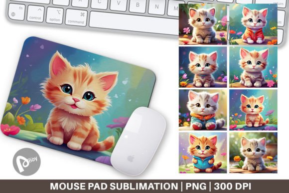 Mouse Pad Charming Baby Cat: A Whimsical Addition to Your Workspace