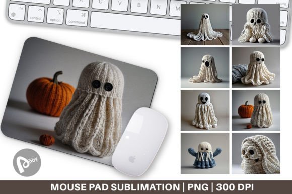 Mouse Pad Ghost Knitted and Sublimation Mouse Pad: Elevate Your Desk Aesthetic and Workflow