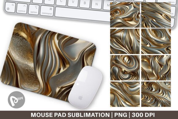 Mouse Pad Golden Wave: Style Meets Productivity