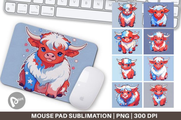 Mouse Pad Highland Cow 4th July: A Desktop Statement That Blends Patriotism, Personality, and Practical Productivity
