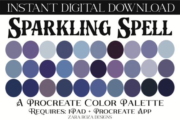 Sparkling Spell Procreate Color Palette: A Magical Collection for Digital Art and Design
