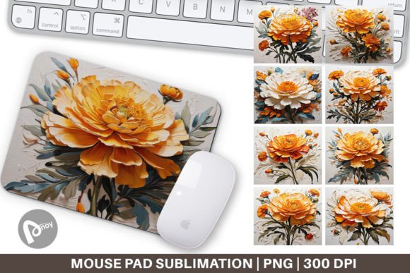 The Mouse Pad 3D Marigold Flower: Where Creativity Meets Everyday Productivity