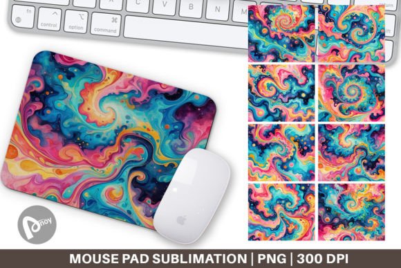Transform Your Workspace with a Mouse Pad Abstract Watercolor Swirl