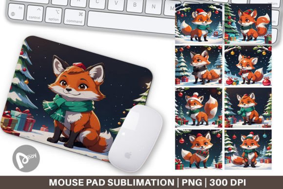 Transform Your Workspace with a Mouse Pad Christmas Fox Design