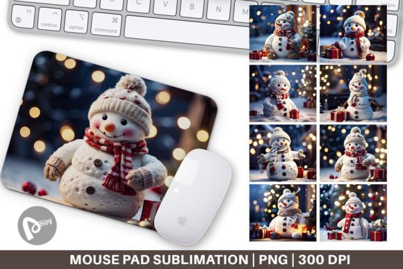 Transform Your Workspace with the Mouse Pad Adorable Snowman Christmas Design