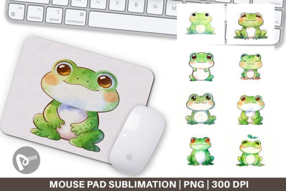 Watercolor Frog Sublimation Mouse Pads: Merging Artistic Expression with Ergonomic Design