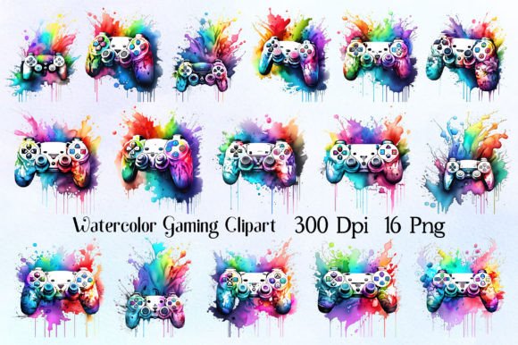Watercolor Gaming Clipart: A Creative Powerhouse for Digital and Physical Projects